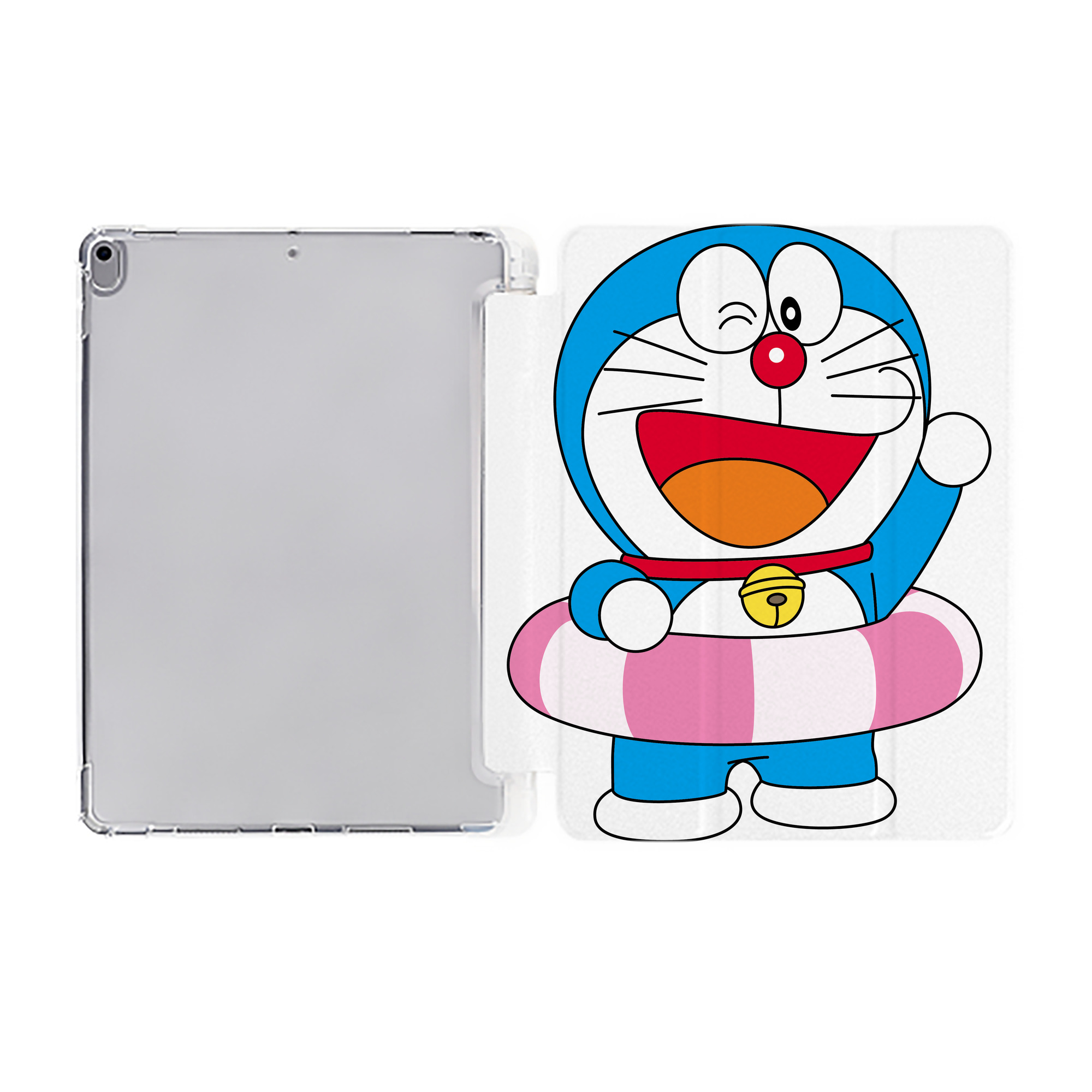（画像用） ドラえもん Doraemon IPad ケース ペン収納付き 三つ折りスタンド PUレザー×シリコン 対応機種9.5/10.5/10.9インチ